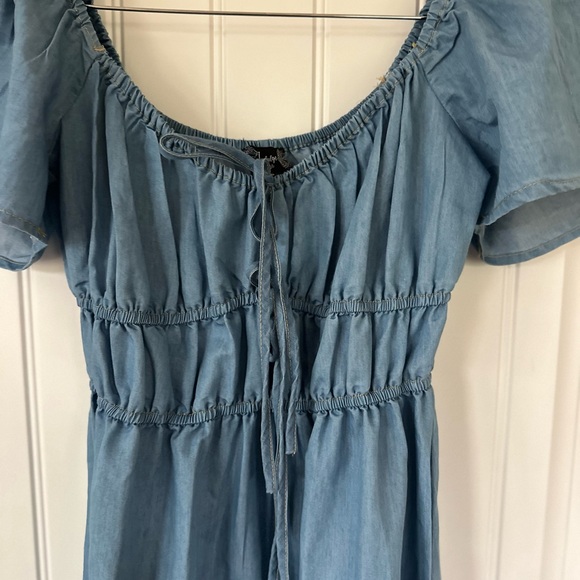 Blue Off-Shoulder Dress - Picture 3 of 5